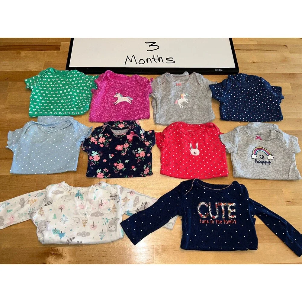Baby Girl Bodysuit Bundle Size 3 Months
